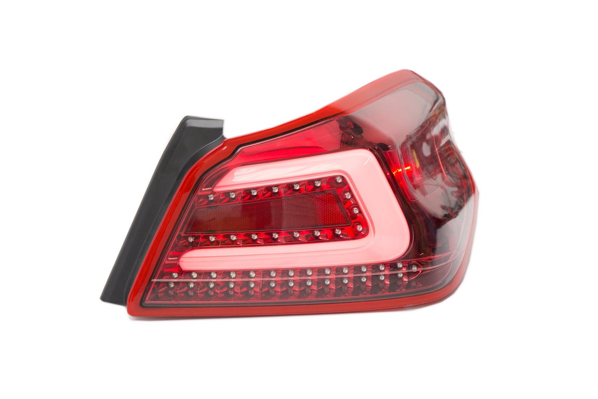 SBSSS15WRX-TR-R SubiSpeed USDM TR Style Sequential Tail Lights - 2015+ WRX / 2015+ STI-Clear Lens with Red Reflector,