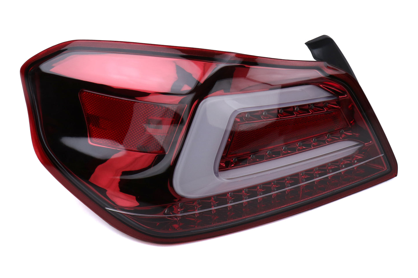 SBSSS15WRX-TR-R SubiSpeed USDM TR Style Sequential Tail Lights - 2015+ WRX / 2015+ STI-Clear Lens with Red Reflector,