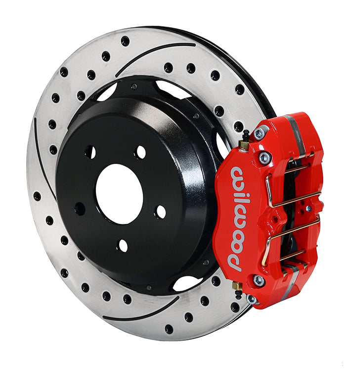 WIL140-7006-DR Wilwood Dynapro 12.19in Rear Kit Drilled / Slotted Red - Subaru Models (inc. 2002-2005 WRX),