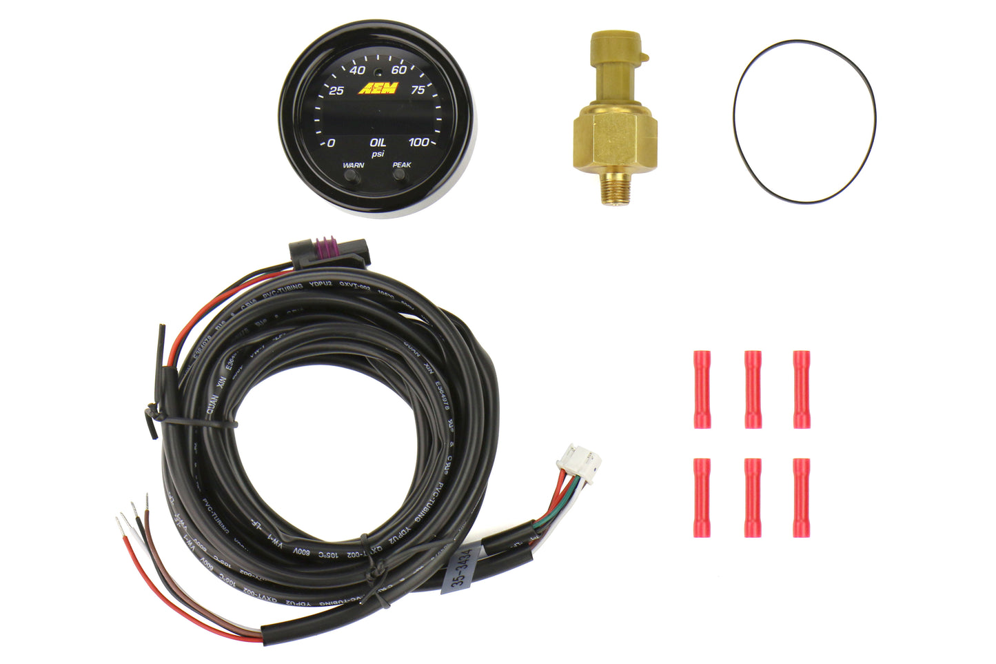 AEM Electronics X-Series Oil Pressure Gauge 0-100psi 52mm - Universal