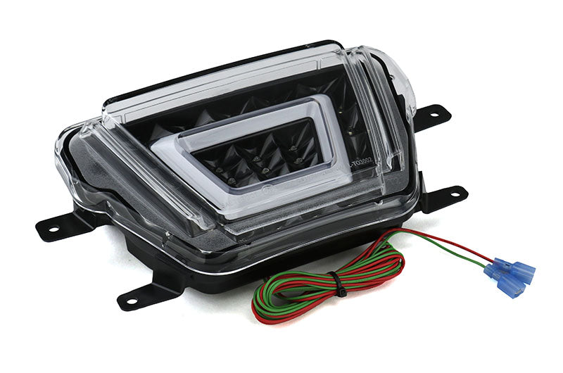 OLM V2 F1 Style Multifunction 4th Brake Light (Clear Lens, Black Base, White Bar) - 2020-2024 Toyota GR Supra