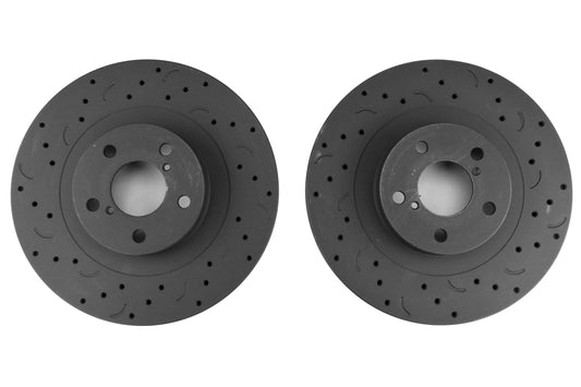 03-08 Forester 02-08 Impreza 01-04 Legacy Outback Hawk Talon Cross Drilled Slotted Front Rotor Pair
