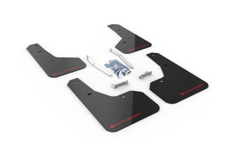 RALMF52-UR-BLK/RD Rally Armor UR Mudflaps - 2019+ Forester-Black Mud Flap with Red Logo,