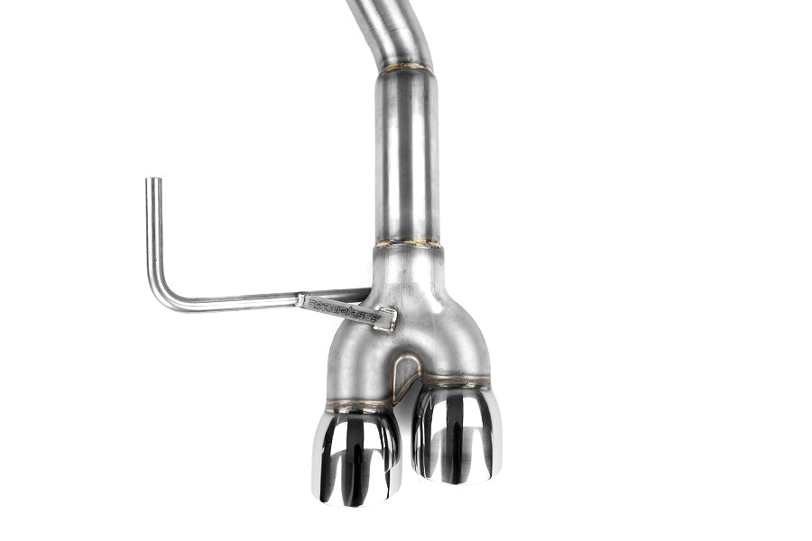Nameless Performance Muffler Delete Double Wall Polished Tips - 2011-2014 Subaru WRX/STI Sedan