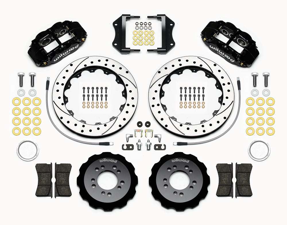 Wilwood FNSL6R 12.88in Front Kit Drilled / Slotted Black -  2013-2018 Ford Focus ST