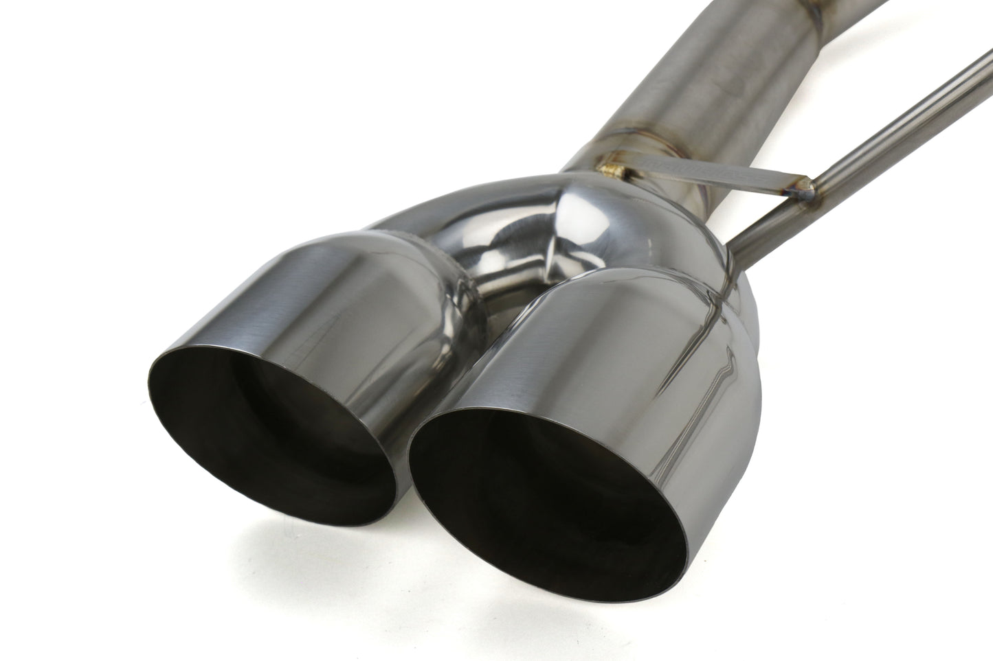 Nameless Performance Muffler Delete Single Wall Polished Tips - 2011-2014 Subaru WRX/STI Sedan