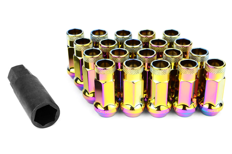 Muteki SR48 Neo Chrome Open Ended Lug Nuts 12X1.50