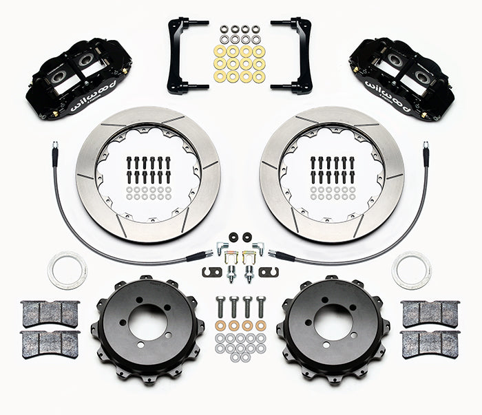 WIL140-12877 Wilwood FNSL6R Rear Brake Kit 12.88in Slotted Black - 2008-2014 Subaru WRX,