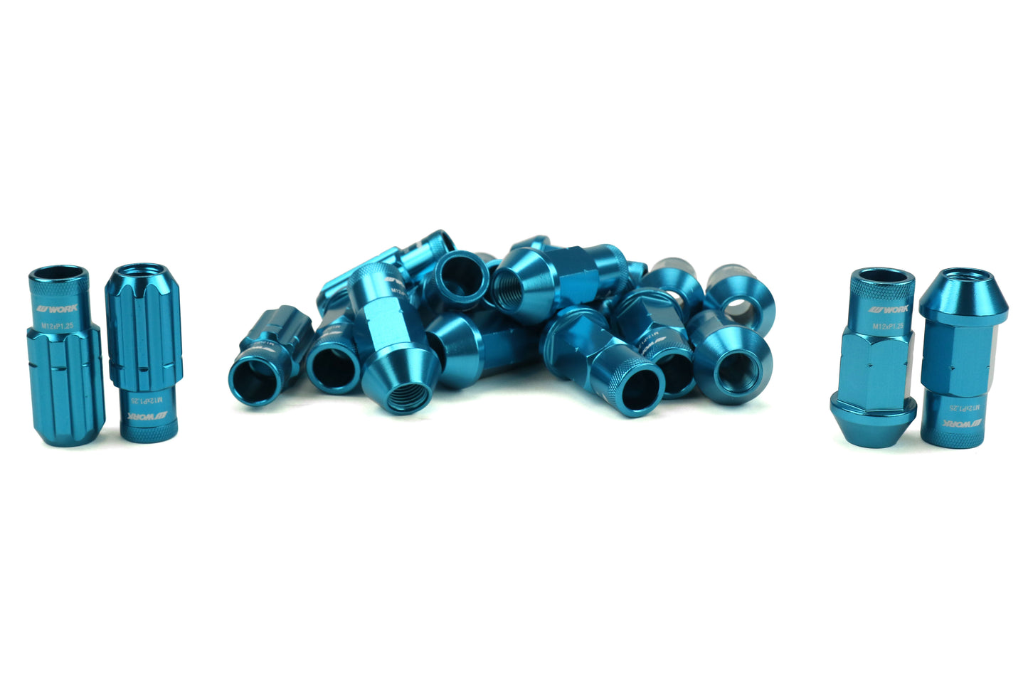 WORWRCM12X1.25BO Work Wheels RS-R Open End Lug Nuts - 2015+ WRX / 2015+ STI / 2013+ FT86 / 2014+ FORESTER-Blue,