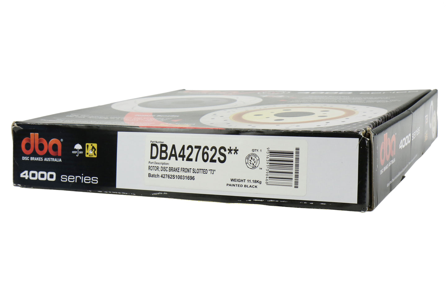DBA T3 Clubspec 4000 Series Uni-Directional Slotted Front Rotor - 2014-2015 Chevrolet Corvette