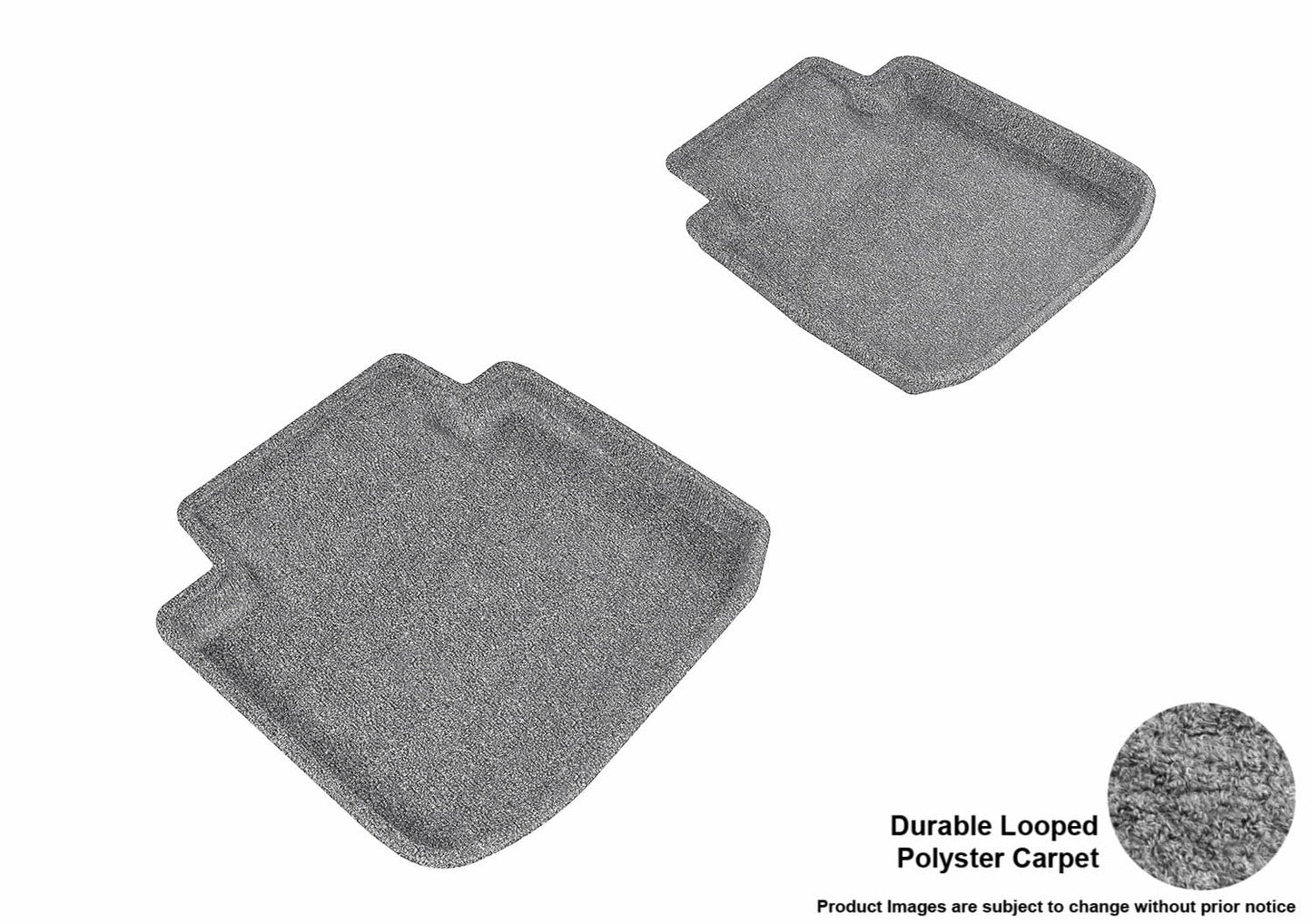 3D MAXpider Rear Classic Floor Mats - Grey - 2015-2017 Subaru Legacy / 2015-2018 Outback