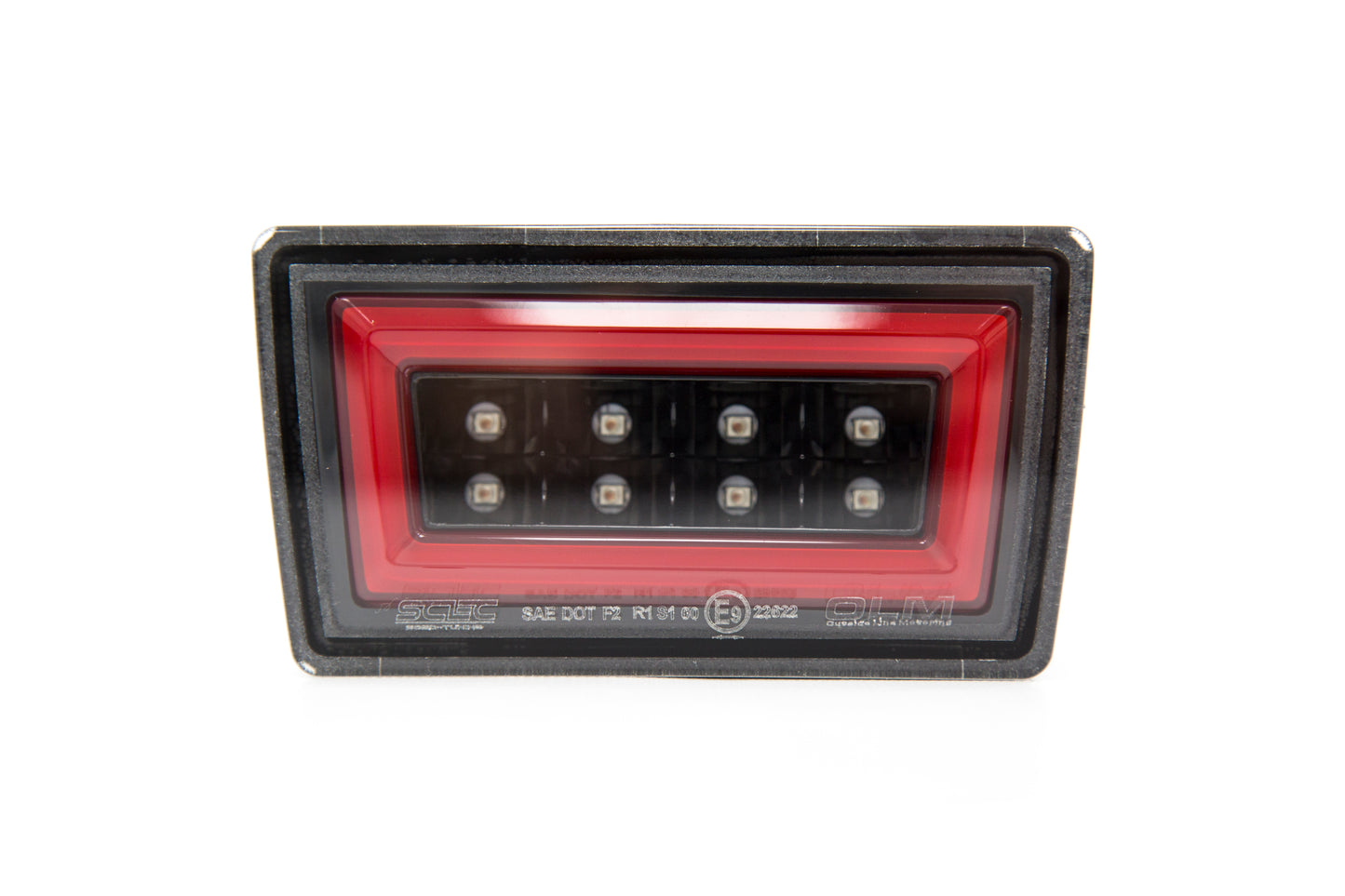OLMA.70023.2 OLM V3 F1 Rear Brake Light Clear Lens / Gloss Black Base / Red Bar,