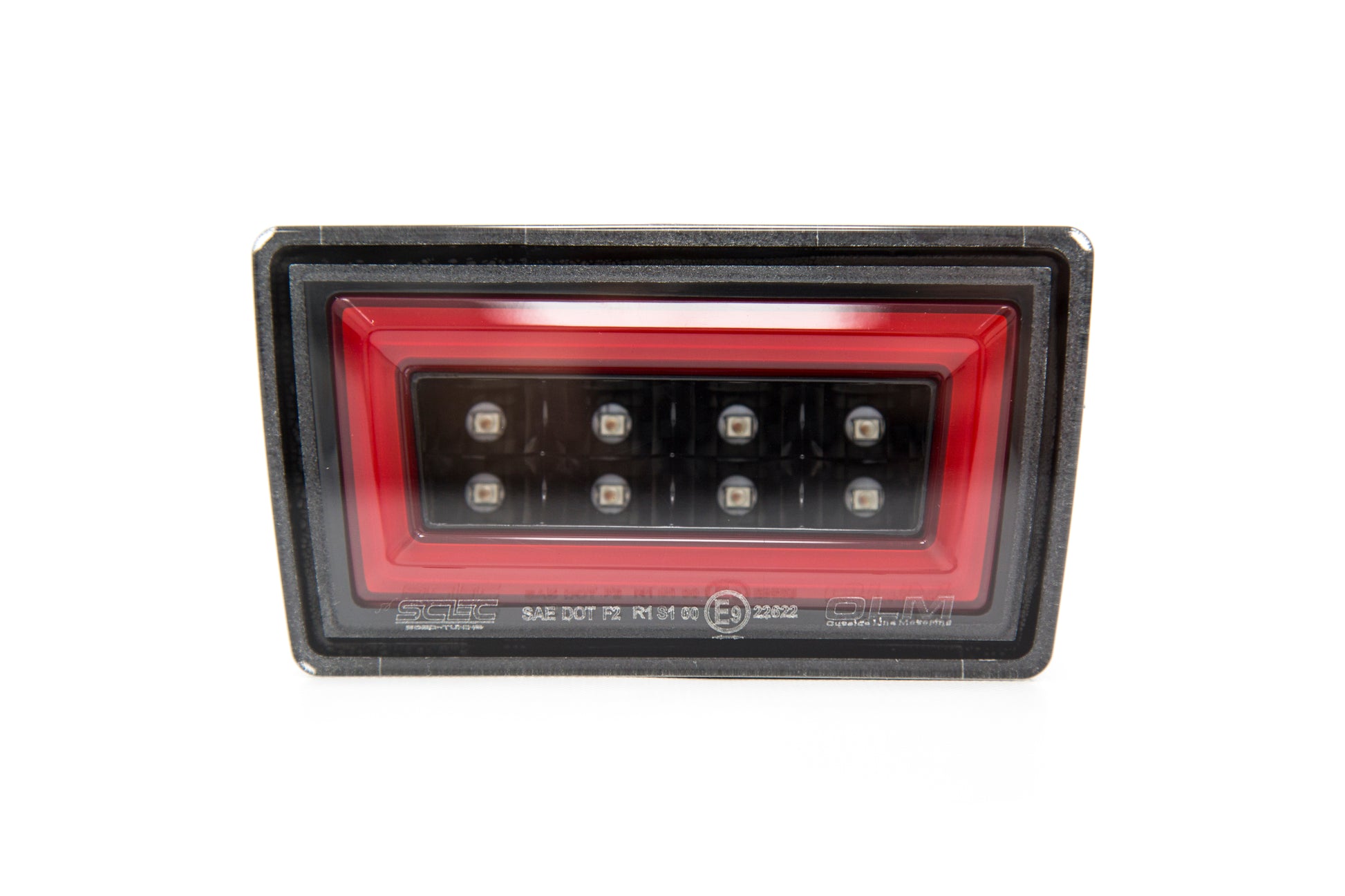 OLMA.70023.2 OLM V3 F1 Rear Brake Light Clear Lens / Gloss Black Base / Red Bar,