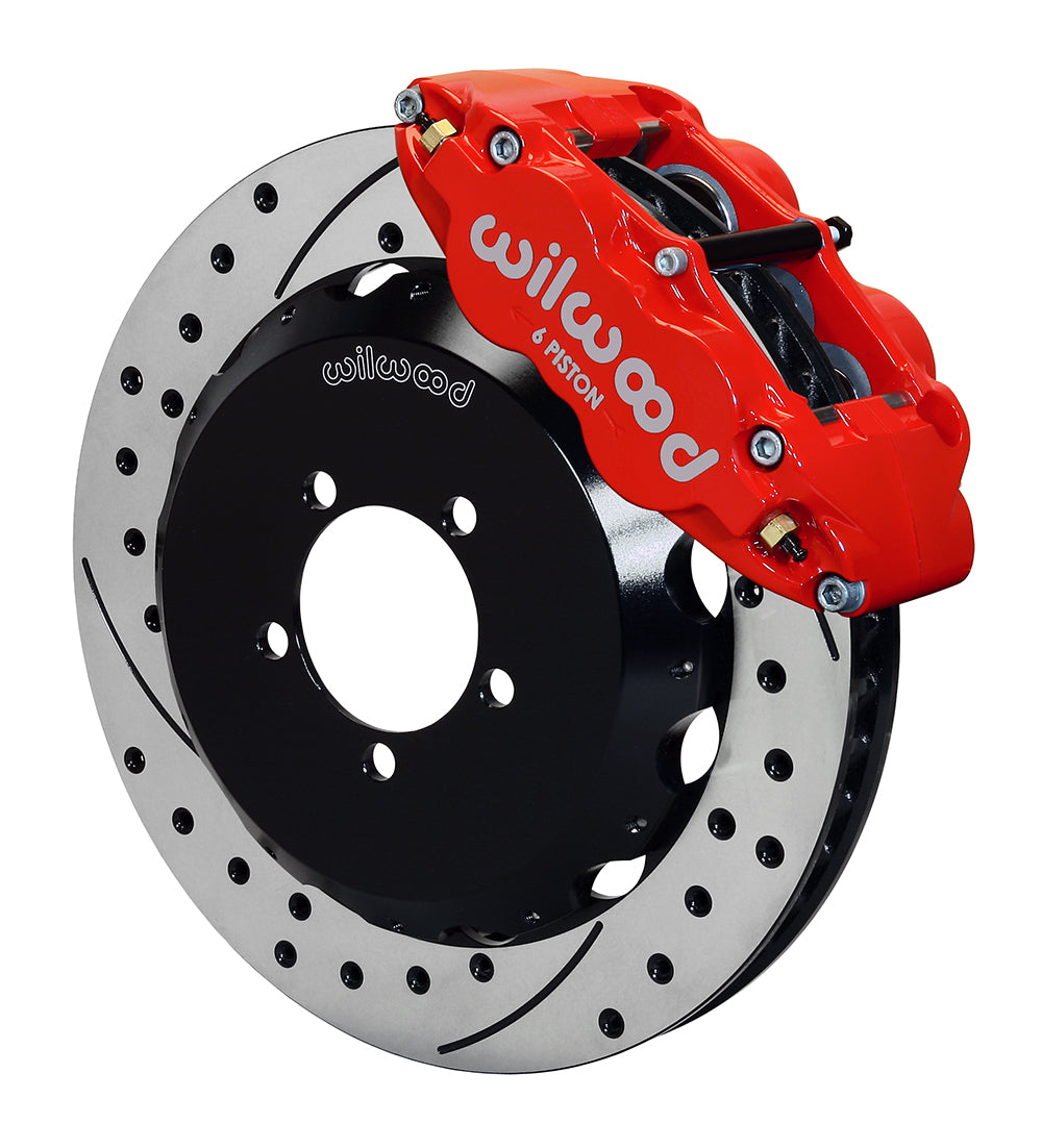 WIL140-12874-DR Wilwood FNSL6R Front Brake Kit 13.06in Drilled/Slotted Red - 2002-2014 Subaru WRX / 2004+ Subaru STI,