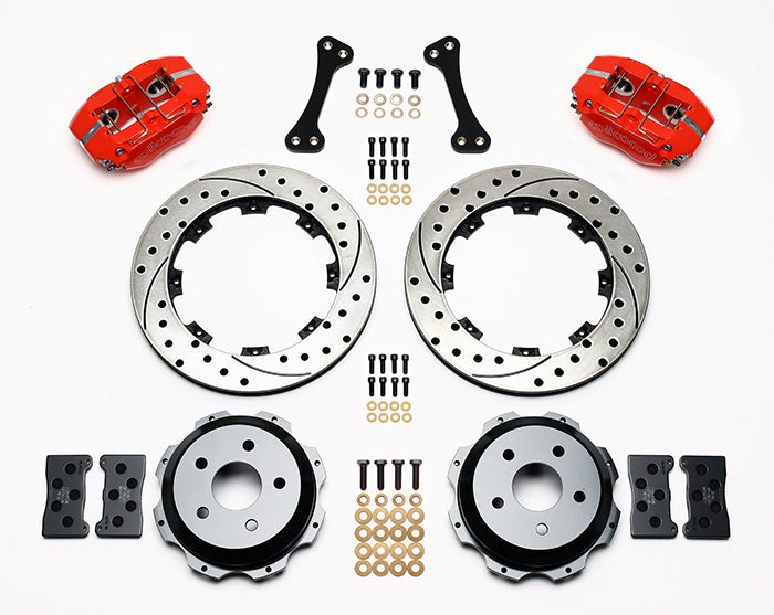 WIL140-7006-DR Wilwood Dynapro 12.19in Rear Kit Drilled / Slotted Red - Subaru Models (inc. 2002-2005 WRX),