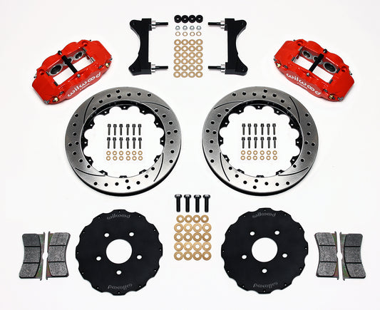 Wilwood FNSL6R 13.06in Front Kit Drilled / Slotted Red - 2003-2006 Mitsubishi Evo 8/9