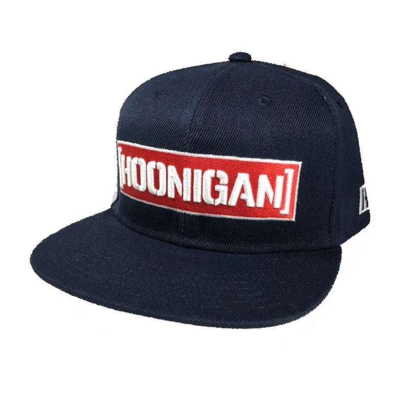 HOOHA302CBAR-NVRD HOONIGAN Censor Bar Snapback Haty Navy / Red,