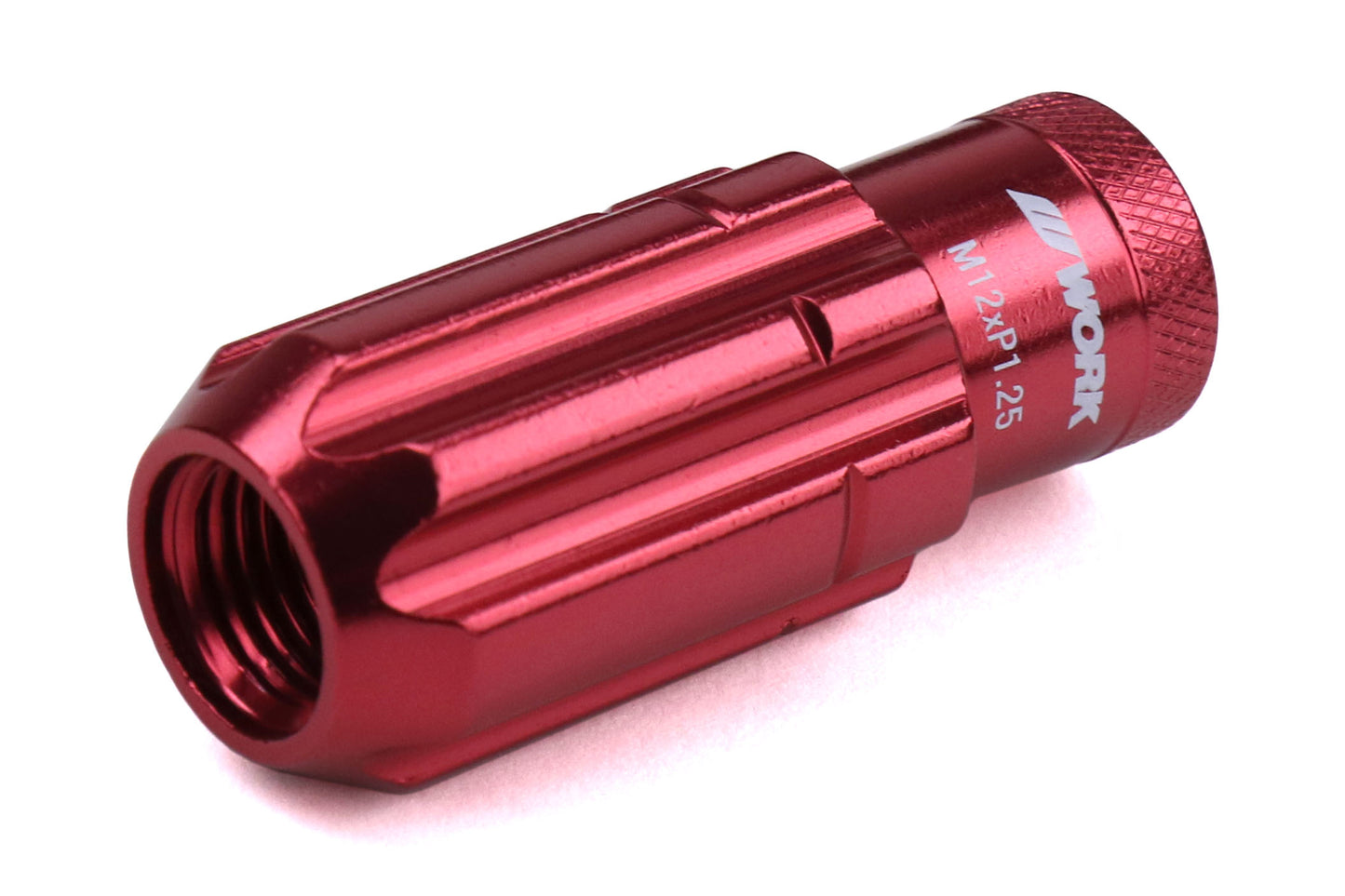 WORWRCM12X1.25RO Work Wheels RS-R Open End Lug Nuts - 2015+ WRX / 2015+ STI / 2013+ FT86 / 2014+ FORESTER-Red,