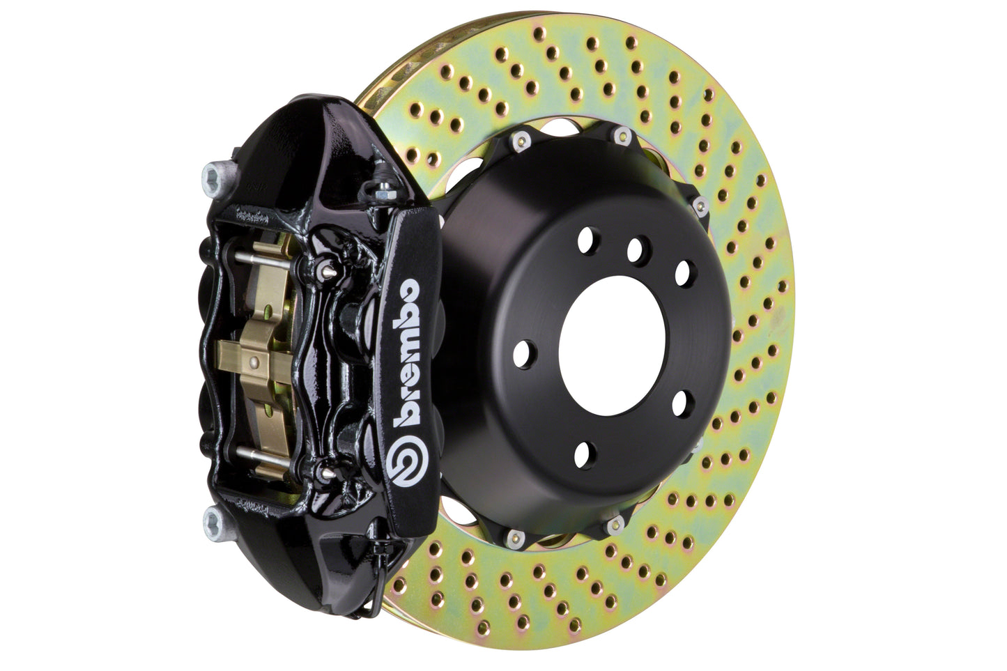 Brembo GT-R Systems 4 Piston Rear Big Brake Kit Black Drilled Rotors - 2015-2017 Ford Mustang EcoBoost