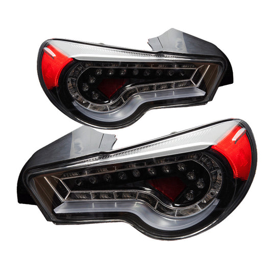 WIJWJ20-0323-16 Winjet Tail Lights (Glossy Black w/ Clear Lens) - 2013+ FT86,