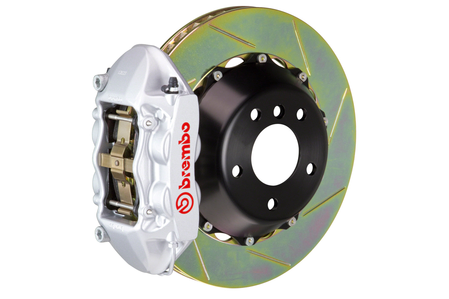 Brembo GT-R Systems 4 Piston Rear Big Brake Kit Silver Slotted Rotors - 2015-2017 Ford Mustang EcoBoost
