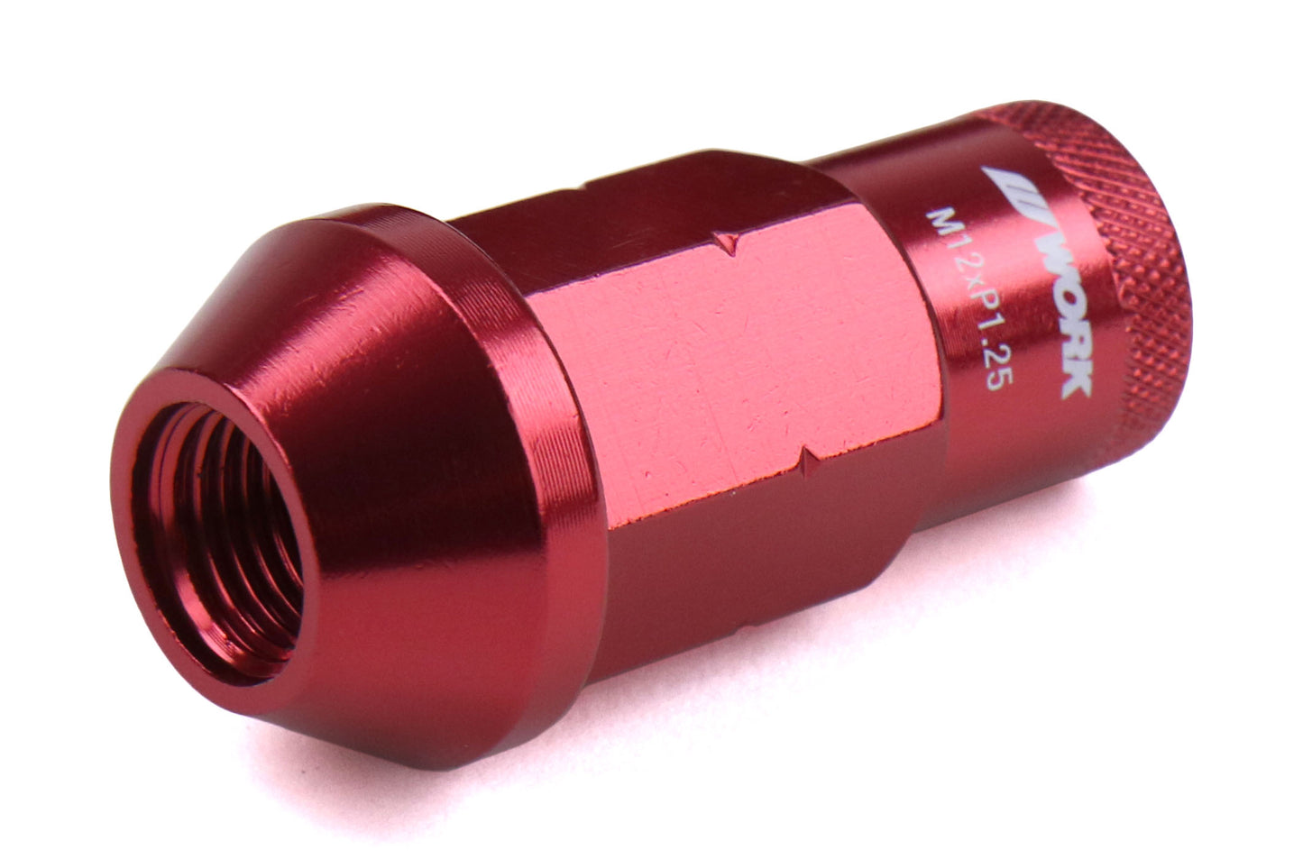 WORWRCM12X1.25RO Work Wheels RS-R Open End Lug Nuts - 2015+ WRX / 2015+ STI / 2013+ FT86 / 2014+ FORESTER-Red,