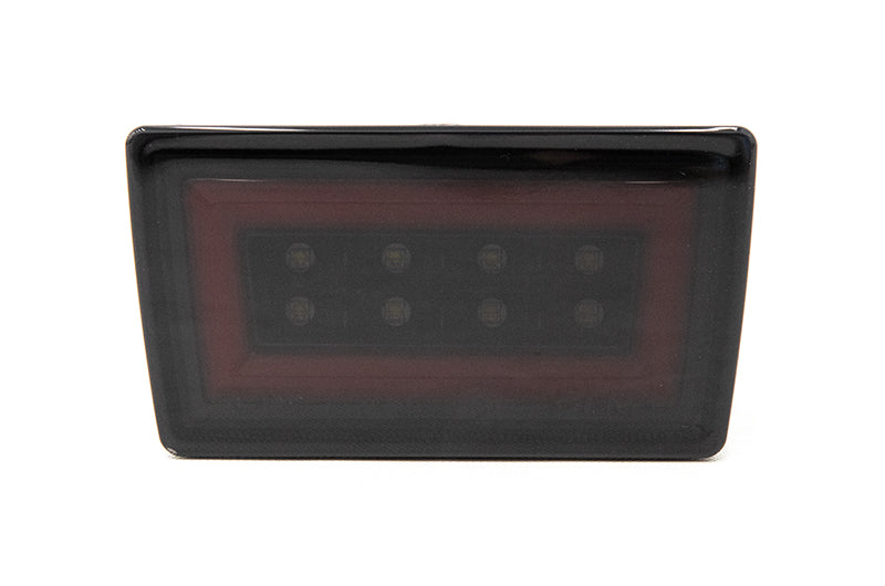 OLM F1 NB+R V2 F1 Style Rear Brake and Reverse Light (Smoke Lens, Goss Black Base, Red Bar) - 2011-2014 Subaru WRX / STI Sedan