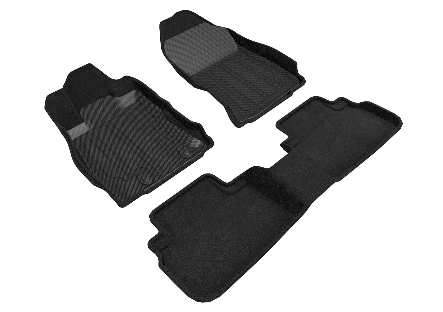 3D MAXpider Elegant Hybrid Floor Liners - Black - 2019-2021 Subaru Forester