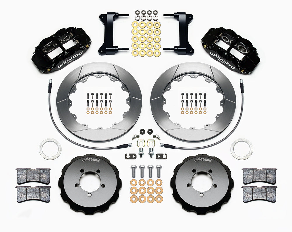 WIL140-12874 Wilwood FNSL6R Front Brake Kit 13.06in Slotted Black - 2002-2014 Subaru WRX / 2004+ Subaru STI,